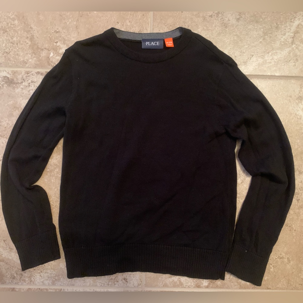 Boys Black Sweater - M (7/8)